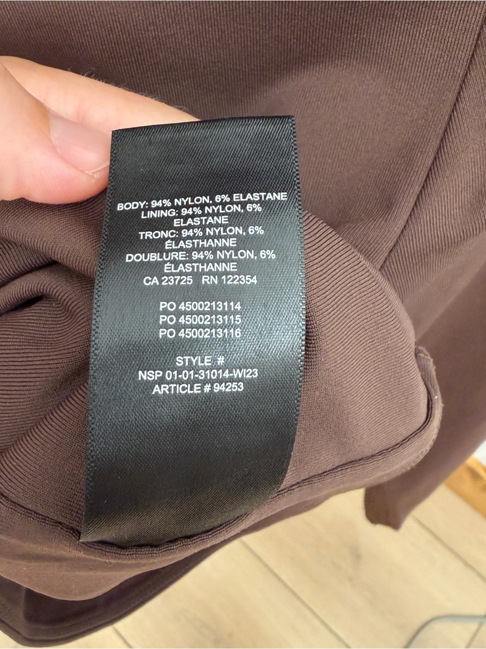 Aritzia Contour Long-Sleeve Crewneck Top — Chocolate Brown - Picture 6 of 13